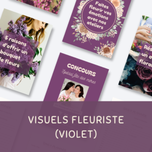 PACK VISUELS FLEURISTE (violet)