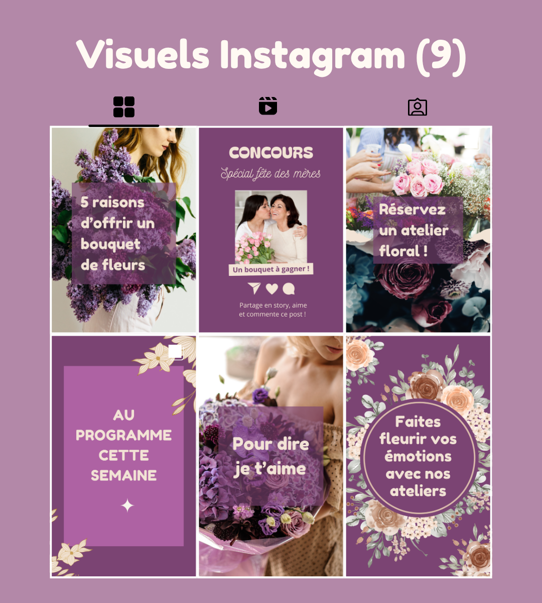 PACK VISUELS FLEURISTE (violet) – Image 2