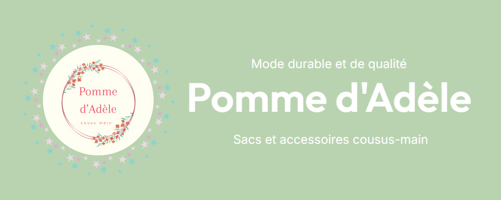 La boutique en ligne de Pomme d'Adèle, créatrice de sacs bananes, pochettes et sacs cousu main.